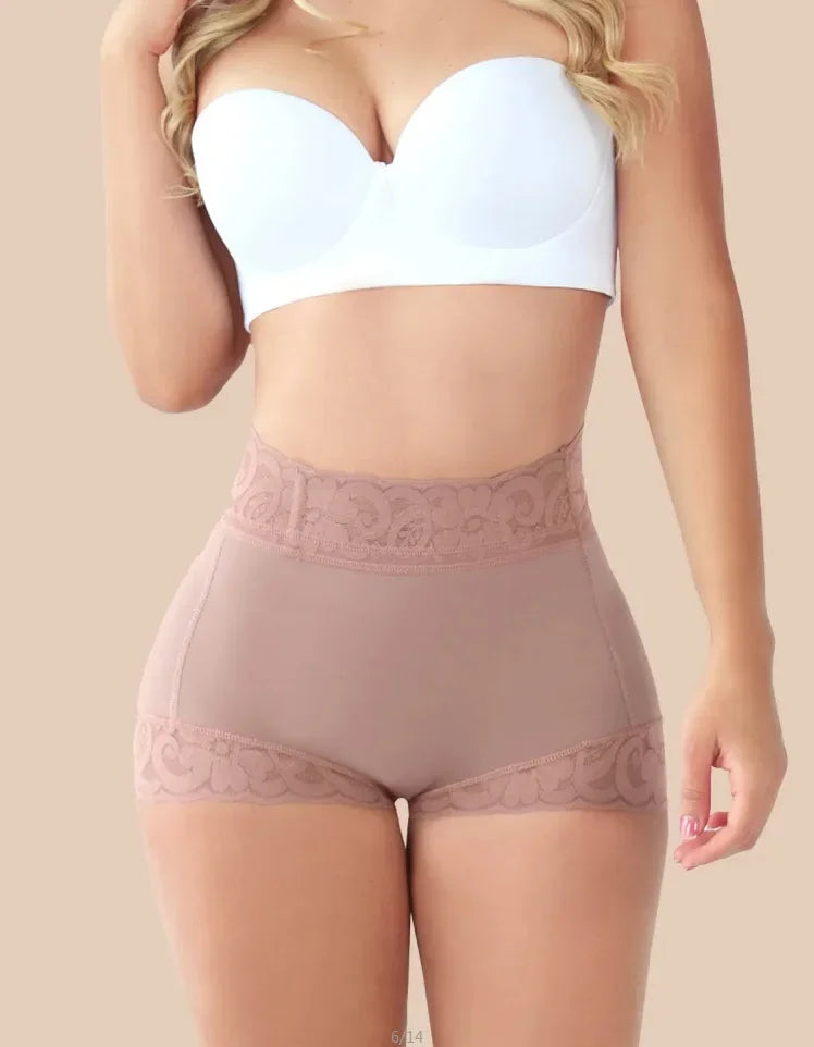 Butt Lifting Shapewear Panties High Waisted Tummy Control - Seamless Lace Body Shaper Daily Wear No Roll Up Underwear for Women