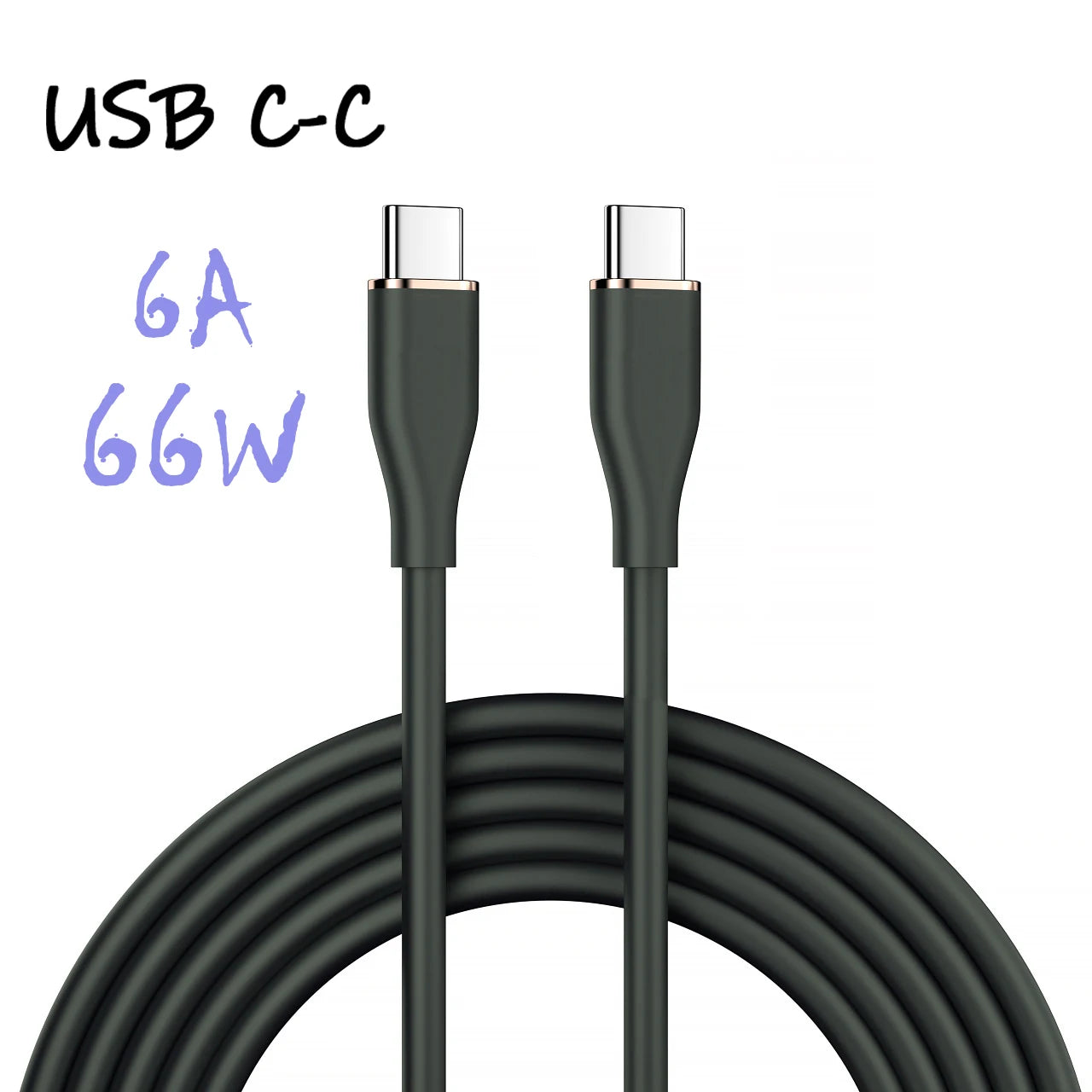 UGOURD Liquid Silicon Type C To C Fast Charging Cable USB to C PD 60W Huawei SCP 66W For Huawei Xiaomi iPhone15 Plus Pro Max
