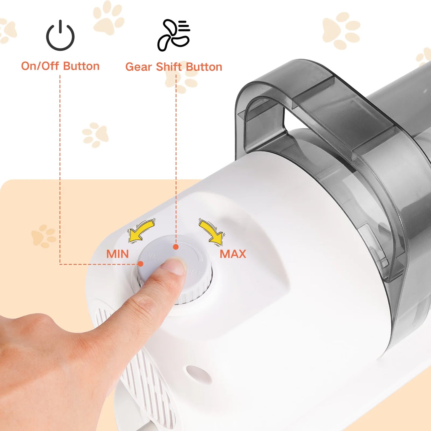 6 In 1 Dog Hair Vacuum & Cat Dog Grooming Kit Pet Grooming Vacuum with 2.5L Capacity Large Suction & Low Noise Pet Hair Cleaner