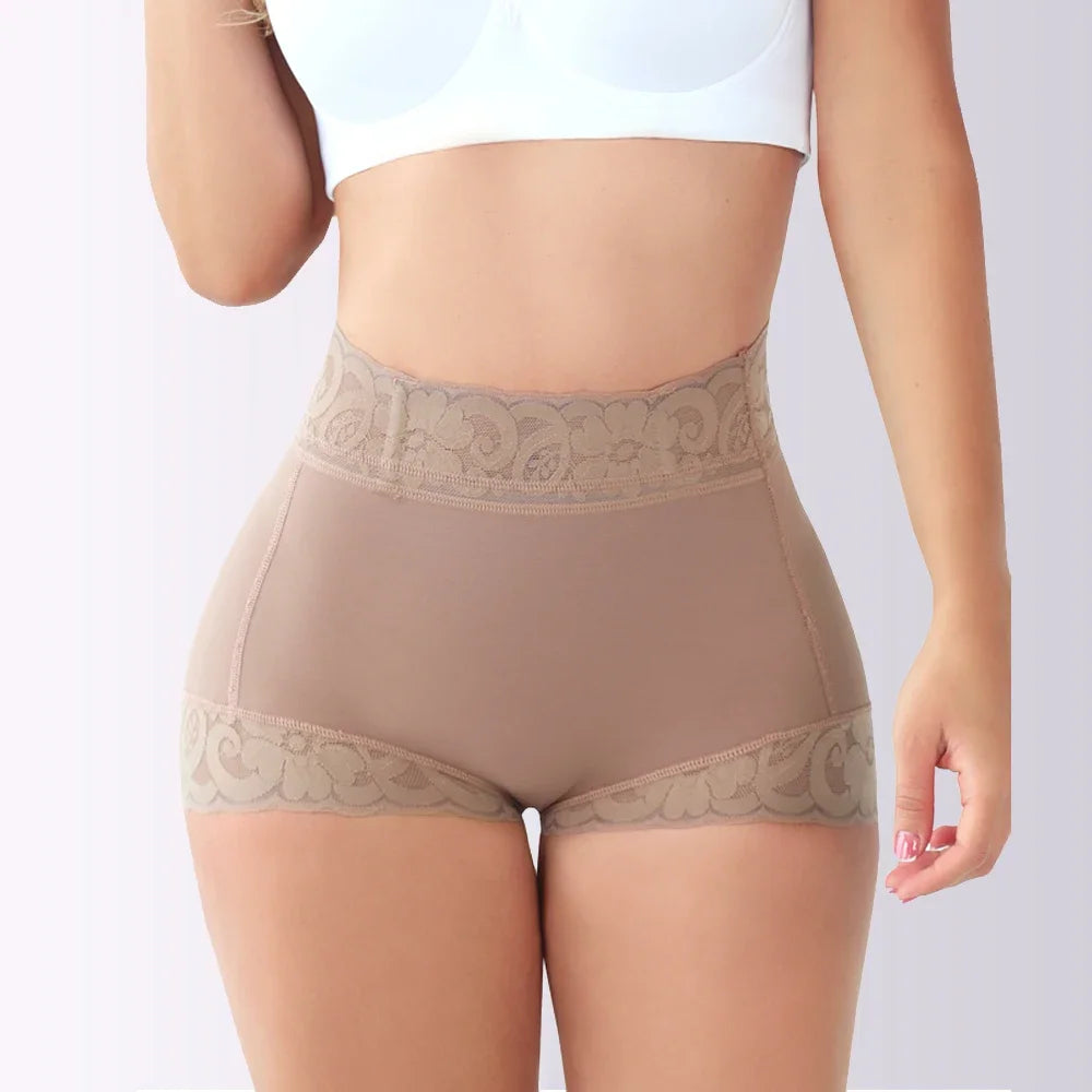 Butt Lifting Shapewear Panties High Waisted Tummy Control - Seamless Lace Body Shaper Daily Wear No Roll Up Underwear for Women
