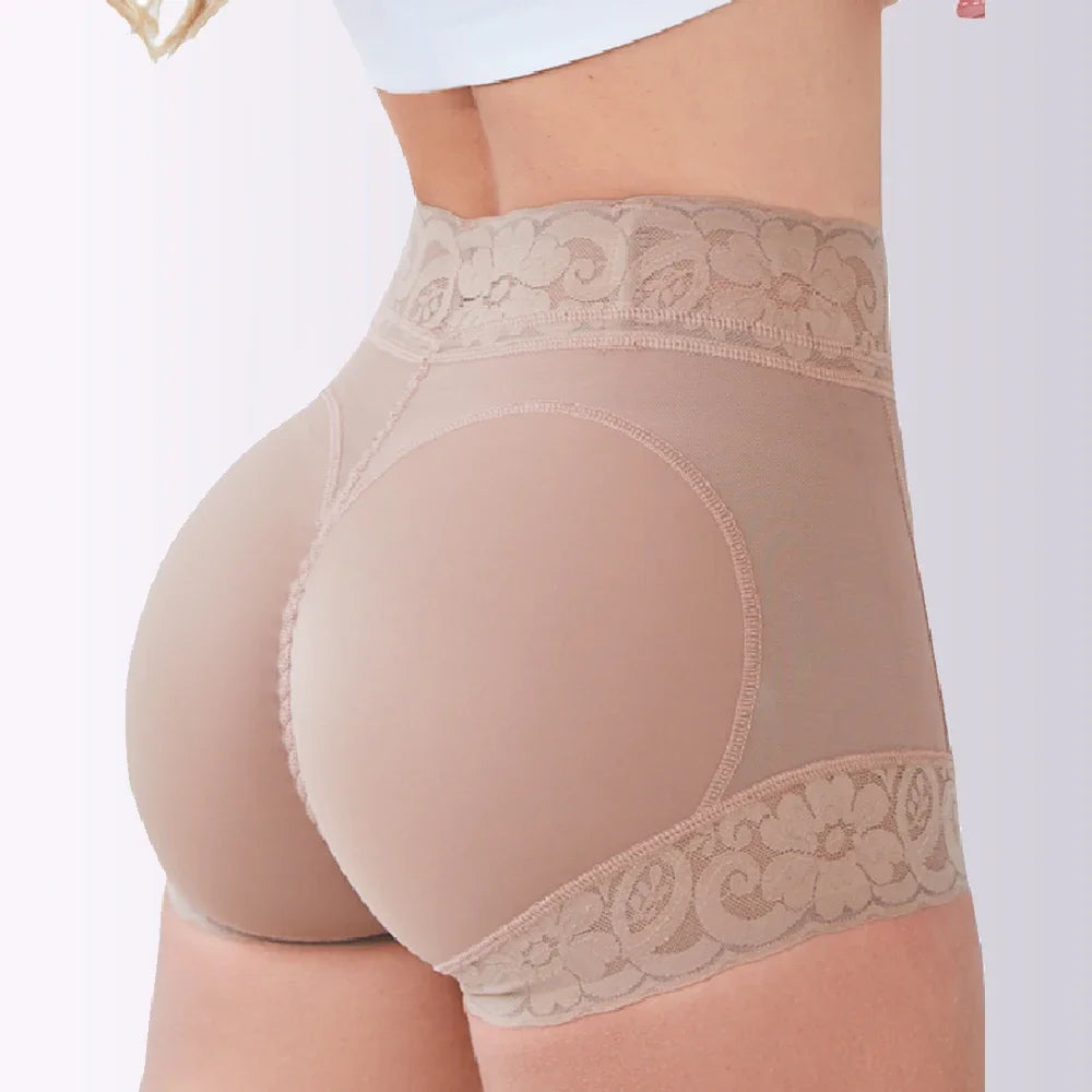 Butt Lifting Shapewear Panties High Waisted Tummy Control - Seamless Lace Body Shaper Daily Wear No Roll Up Underwear for Women