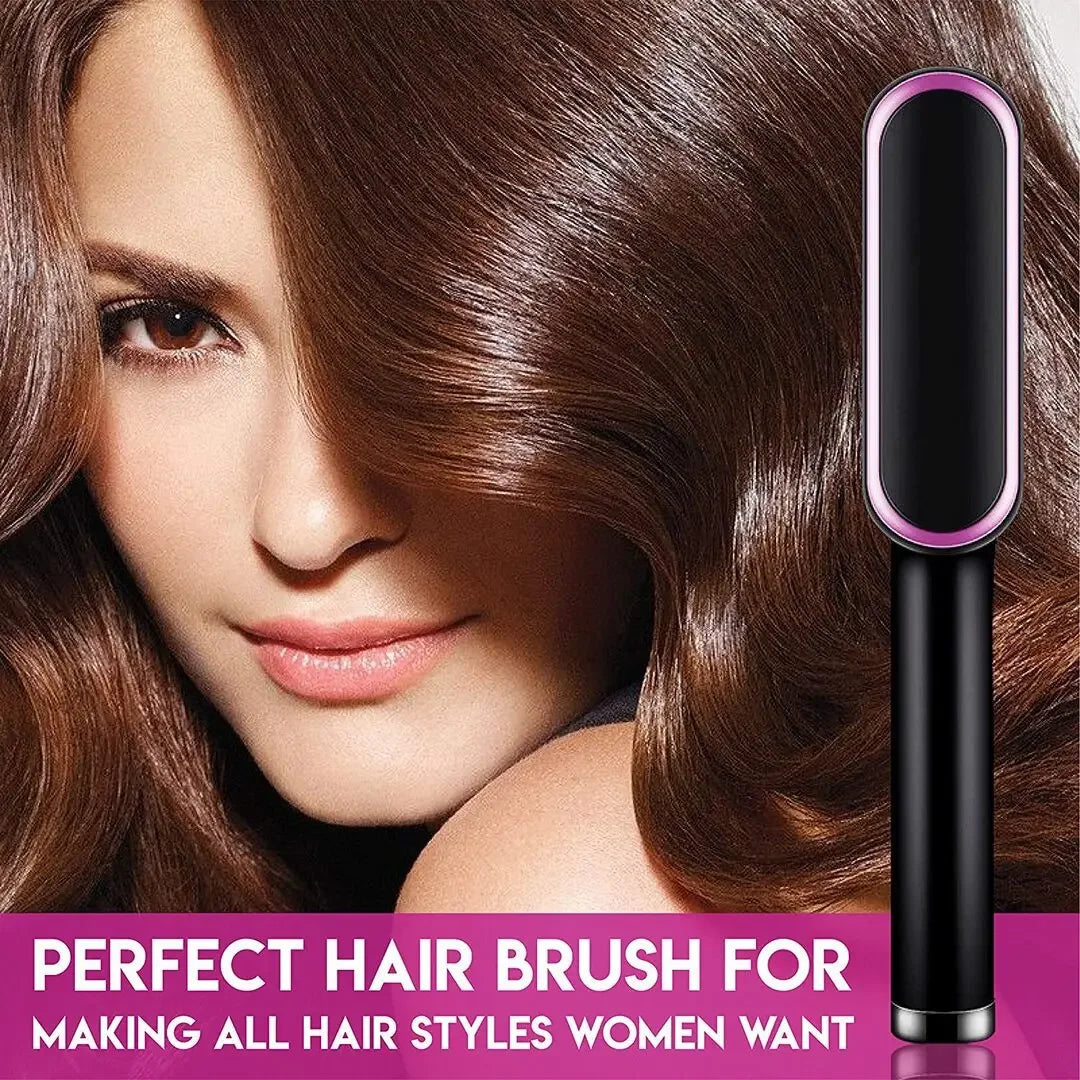 Thermostatic hair straightener Comb 5 temperature settings Straightening brush Quick heat professional hair straightening brush