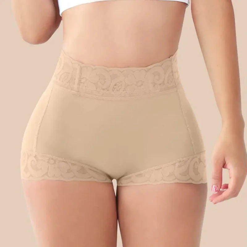 Butt Lifting Shapewear Panties High Waisted Tummy Control - Seamless Lace Body Shaper Daily Wear No Roll Up Underwear for Women
