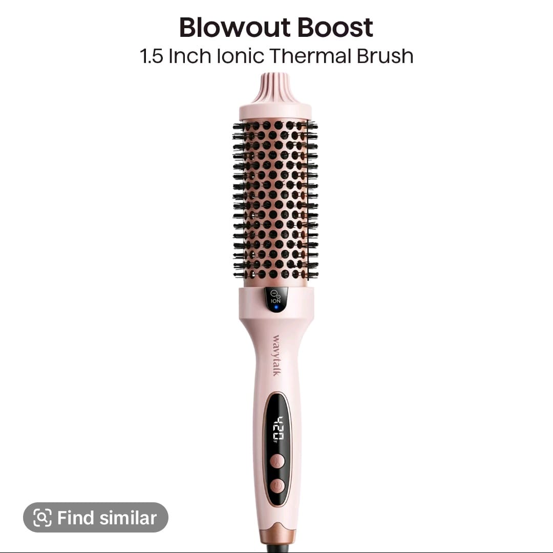 Hair Curler Rotating Brush Heat Hair Straightener Hot Comb 450F Round Brush 2 in 1 Hair Curler Straightener Brush Women Gift