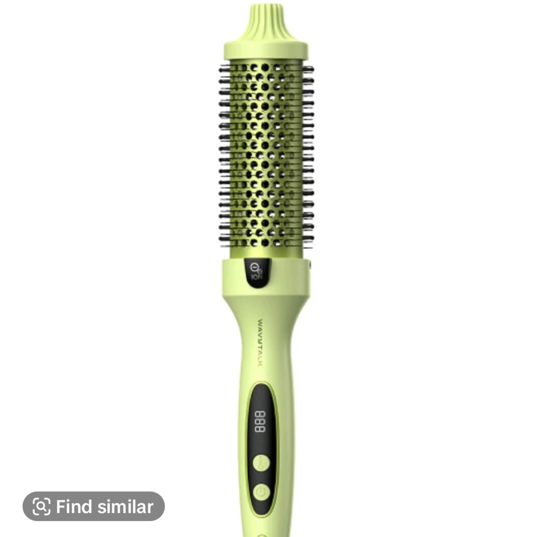 Hair Curler Rotating Brush Heat Hair Straightener Hot Comb 450F Round Brush 2 in 1 Hair Curler Straightener Brush Women Gift