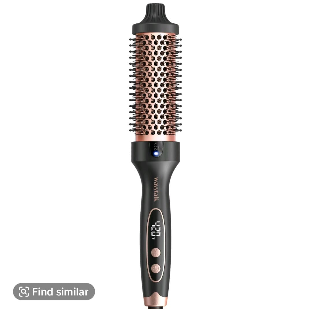 Hair Curler Rotating Brush Heat Hair Straightener Hot Comb 450F Round Brush 2 in 1 Hair Curler Straightener Brush Women Gift