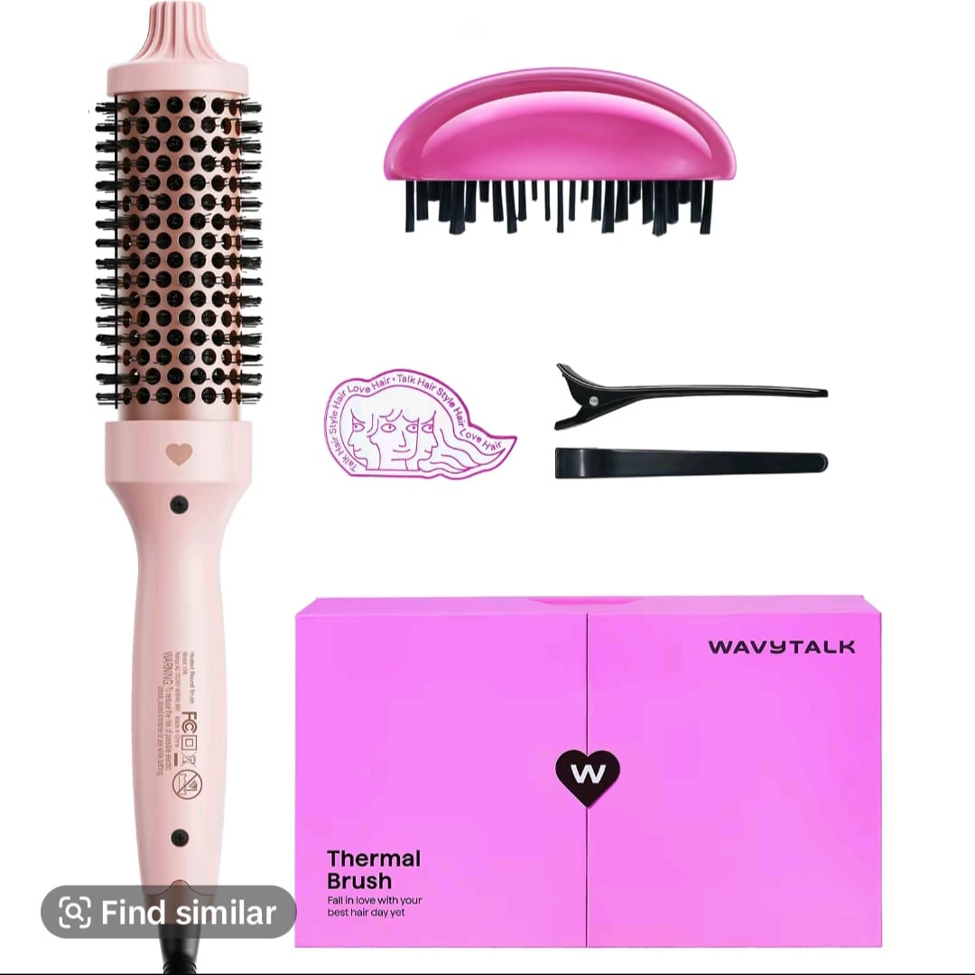 Hair Curler Rotating Brush Heat Hair Straightener Hot Comb 450F Round Brush 2 in 1 Hair Curler Straightener Brush Women Gift