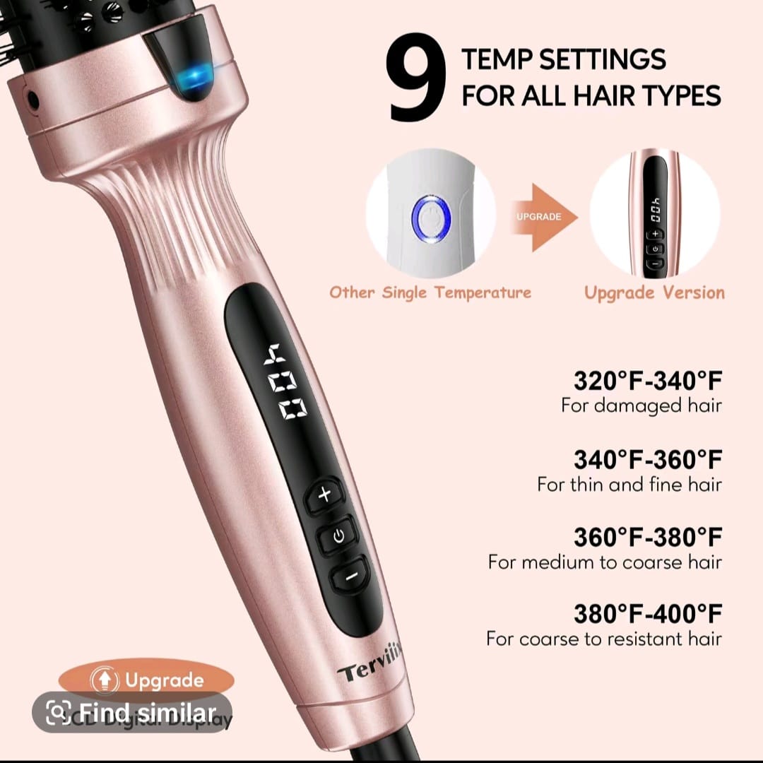 Thermal Brush One-Step Hot Air Brush&volumizer Hair Curler Straightener Professional Curling Iron Heated Hair Styling Brush