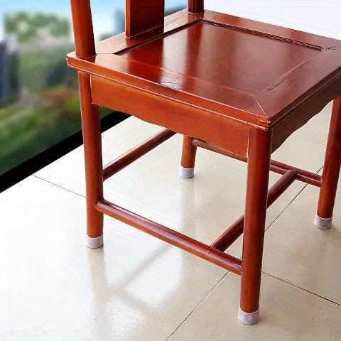 20pcs Non-slip Clear Chair Leg Covers With Felt, Large Round Chair Floor Protectors, Silicone Chair Leg Floor Protectors, Table Mats, Chair Mats, Small Gadgets For Restaurant, Hotel, Cafes