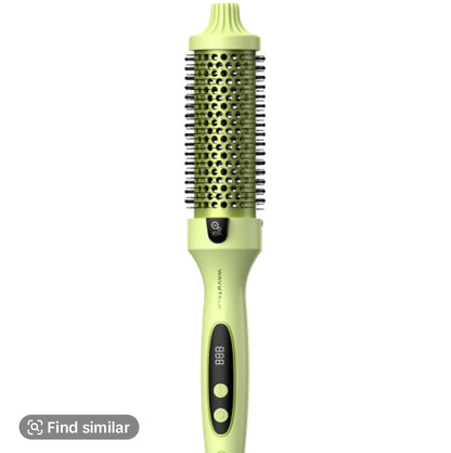 Hair Curler Rotating Brush Heat Hair Straightener Hot Comb 450F Round Brush 2 in 1 Hair Curler Straightener Brush Women Gift