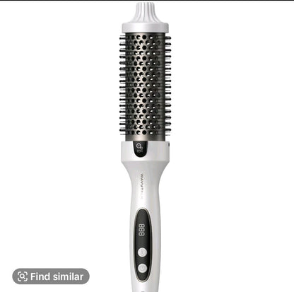 Hair Curler Rotating Brush Heat Hair Straightener Hot Comb 450F Round Brush 2 in 1 Hair Curler Straightener Brush Women Gift