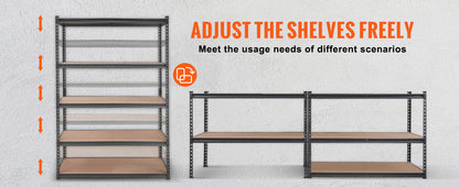 VEVOR 5 Layers Standing Storage Shelving Unit Heavy Duty Organizer Metal Rack for Kitchen Living Room Warehouse Flower Stand